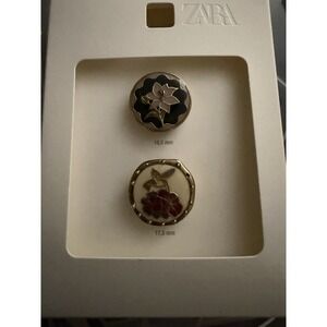 Zara Zinc Resin Floral Flower Hummingbird Bohemian Hippie Cocktail Ring Set